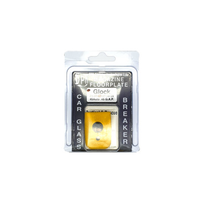 DPM MFPY-GL/2 Magazine Floorplate with Car Glass Breaker for GLOCK 21/30/37/38/39 Caliber .45 Auto/.45 G.A.P. Polymer Yellow 