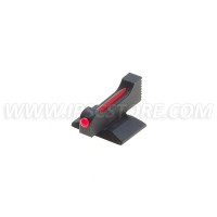 Eemann Tech Front Sight for 1911/2011, Checkered with 1mm Fiber Optics Rod