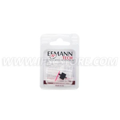 Eemann Tech Front Sight for 1911/2011, Checkered with 1mm Fiber Optics Rod