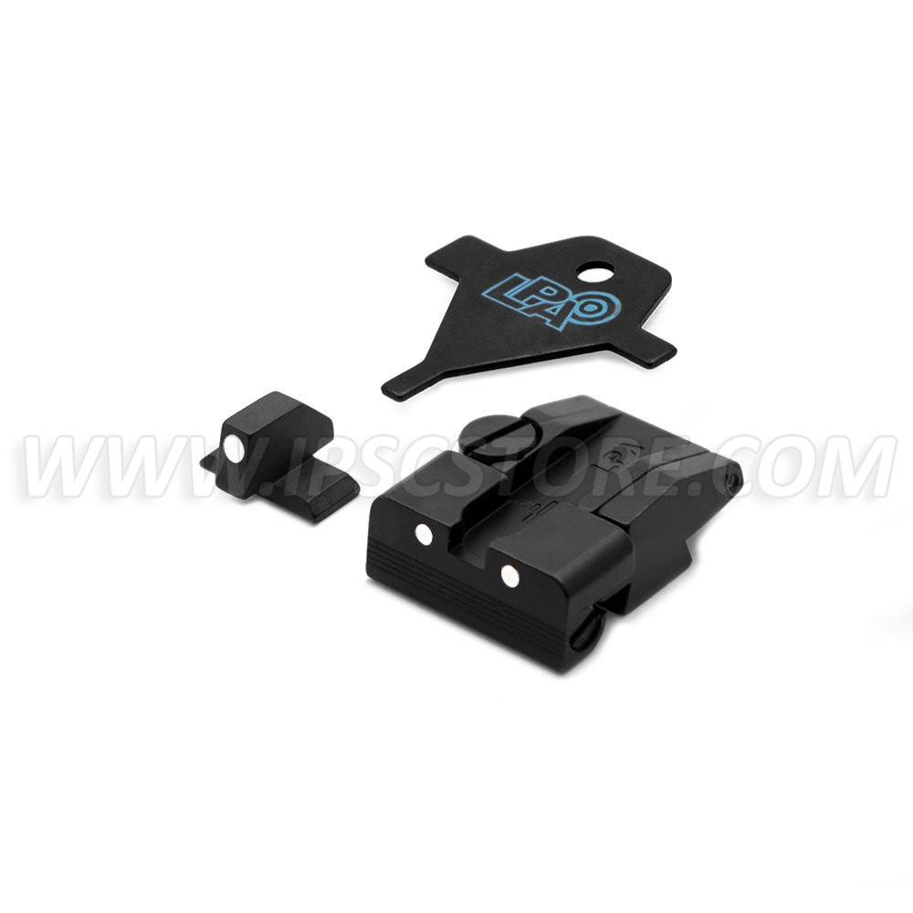 LPA SPR33X430 Adjustable Sight Set for PX4 all models with White Dots