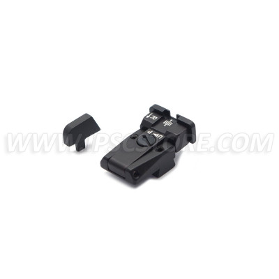 LPA SPR75CZ30 Adjustable Sight Set for CZ 75 (Brno Old Model) with White Dots