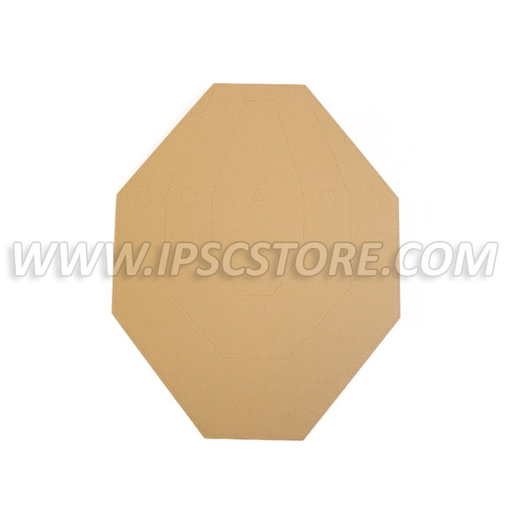 Cardboard IPSC Target TAN/WHITE 10 pcs./ Pack