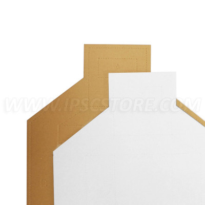 Cardboard Tactical Target TAN/WHITE - 10 pcs./pack