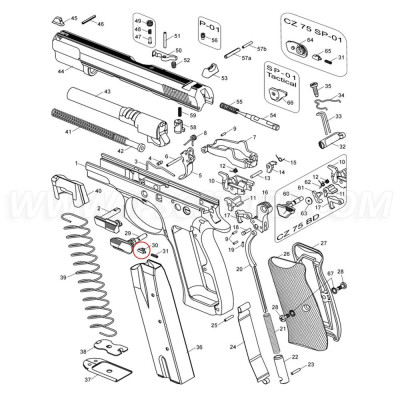 Trinquete Izquierdo del Seguro para CZ75 