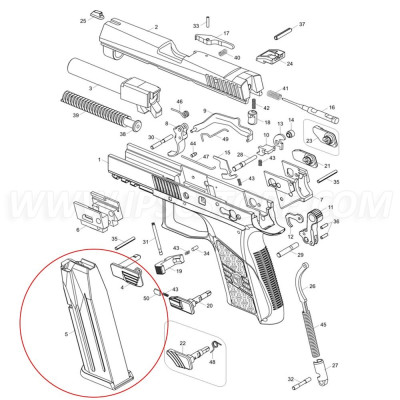 CZ P-07 DUTY Magazine, 9x19mm, 16 Rounds