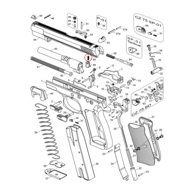 Muelle de Bloque de Parada del Percutor CZ 75/85