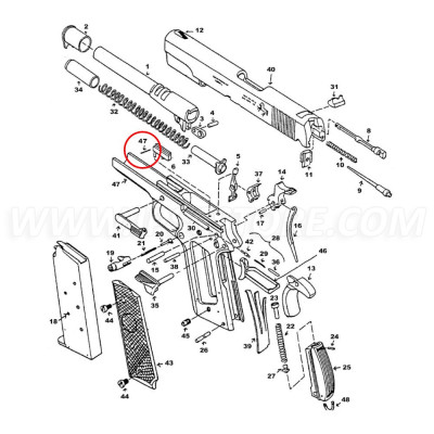 Eemann Tech Ejector Pin for 1911/2011, Silver