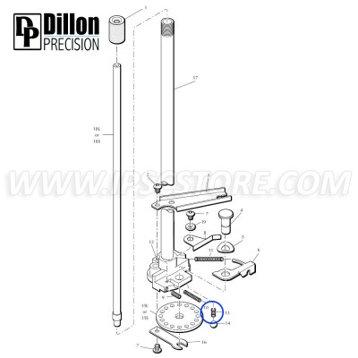 Eemann Tech Disc detent Spring 13844 for Dillon XL650