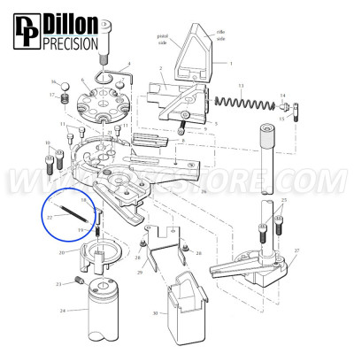 Eemann Tech Indexer Return Spring 13791 for Dillon XL650/XL750