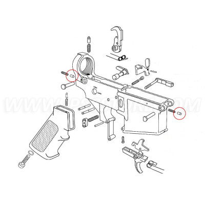 Eemann Tech Takedown and Pivot Pin Detent for AR-15