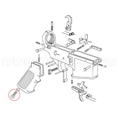 Eemann Tech Pistol Grip Screw for AR-15