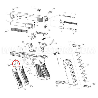 Aguja Percutora para GLOCK