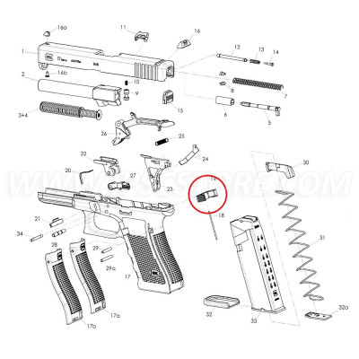 Retenida del Cargador GLOCK 