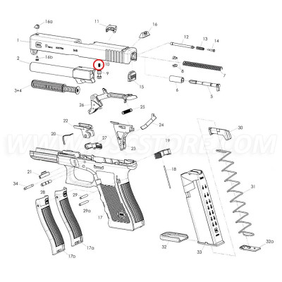 Muelle del Seguro para el Percutor para GLOCK