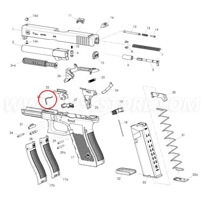 Glock Gen3/Gen4 Slide Lock Spring