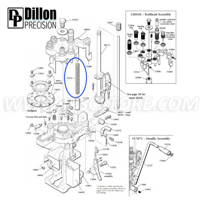 Eemann Tech Toolhead Spring 10,5" 12570 for Dillon RL1050