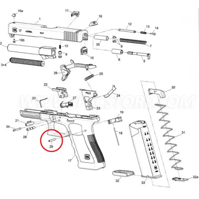 GLOCK Trigger Housing Pin SF