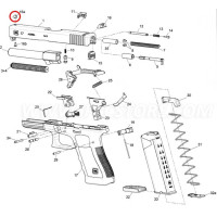 Glock Front Sight Polymer Black White Dot