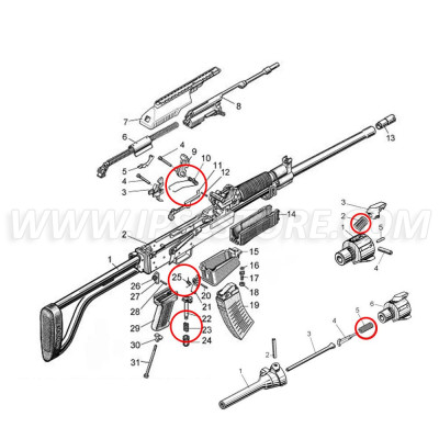 Eemann Tech Springs Kit for Molot-Vepr 12ga