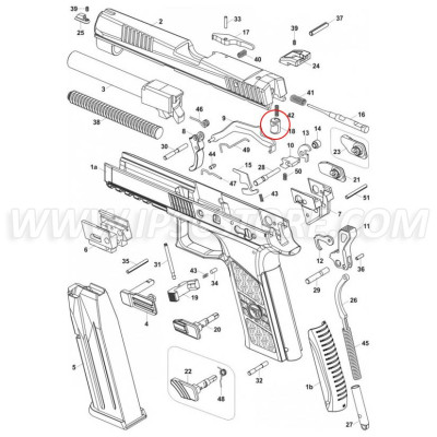 CZ P-07 Firing goupilleBlock Stop