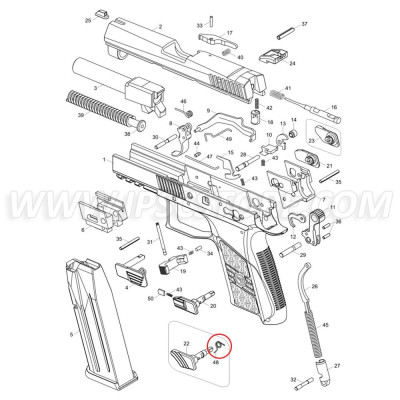 Eemann Tech Hammer Decocking Lever Spring for CZ P-07/P-09