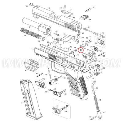 Eemann Tech Sear Spring for CZ P-07/P-09