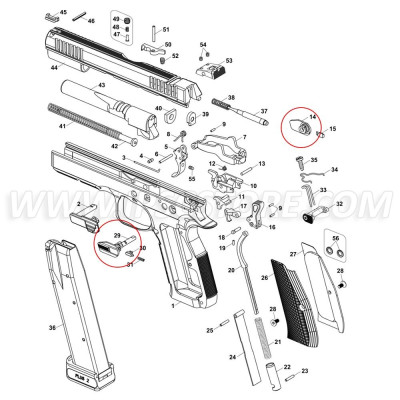 CZ Shadow 2 Ambidextrous Safety Set with Wide Right Side