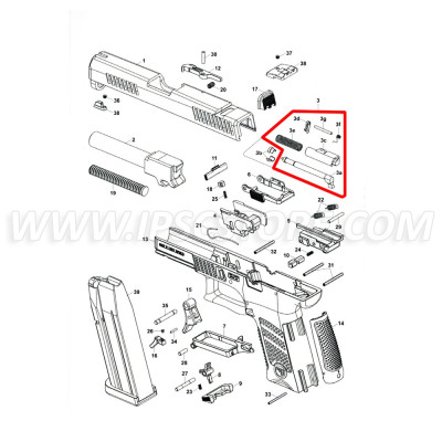 CZ Firing Pin Set for CZ P-10 Assembly