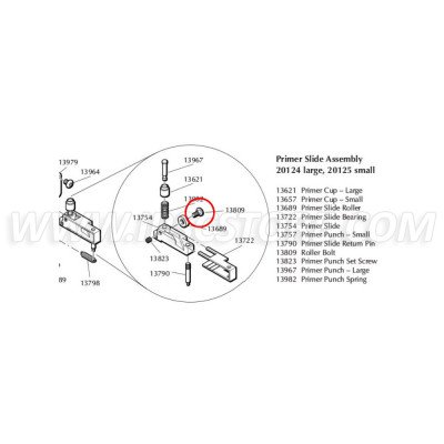 Dillon 13809 Slide Roller Bolt for Dillon Square Deal