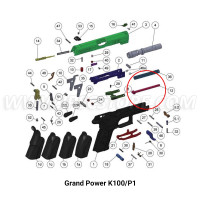 Grand Power Recoil Spring Guide Metal Stainless for P1/T12