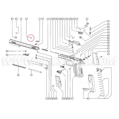 Pasador del Extractor para Tanfoglio