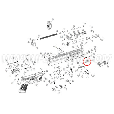 Grand Power Stribog Muzzle Brake Detent Base