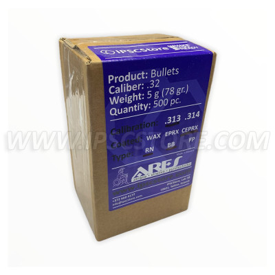 ARES Bullets .32 78gr RNBB - 500 pcs.