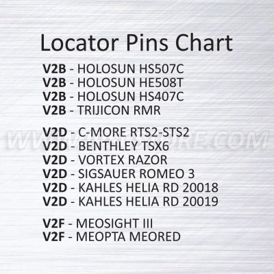 Spare Locator Pin V2D for Eemann Tech Red Dot Mount - 2 pcs./Set