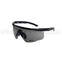 Gafas con Montura Negra Mate Lentes Negras/Transparentes/Amarillas Wiley X 308 SABER ADV.