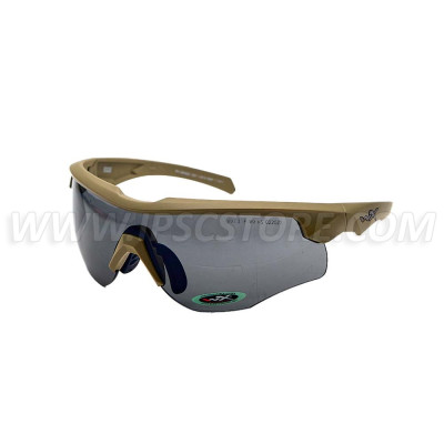 Gafas con Montura Negra Mate Lentes Oscuras c/Bolsa Wiley X 302 SABER ADV.