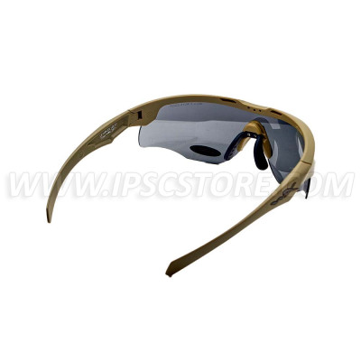 Wiley X 2862 ROGUE COMM Grey/Clear/Rust Tan Frame Glasses