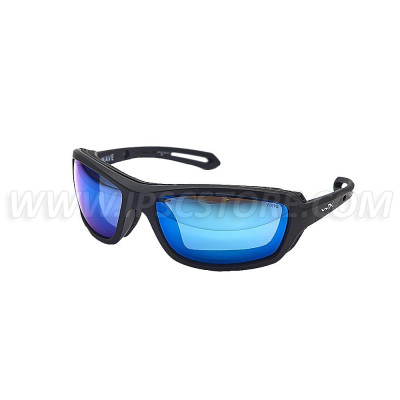 Wiley X CCWAV10 WAVE Captivate Blue Mirror Matte Black Frame