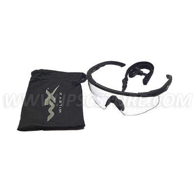 Wiley X 303 SABER ADV Clear Matte Black Frame w/Bag