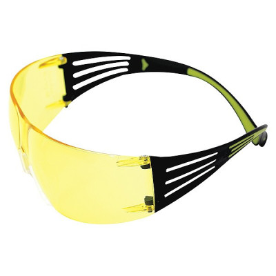 3M™ SecureFit™ Safety Glasses, Anti-Scratch / Anti-Fog, Amber Lens