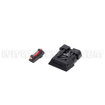 LPA SPS13WA6F Carry Sight Set for Walther PPQ Q5 Match with Fiber Optic Front