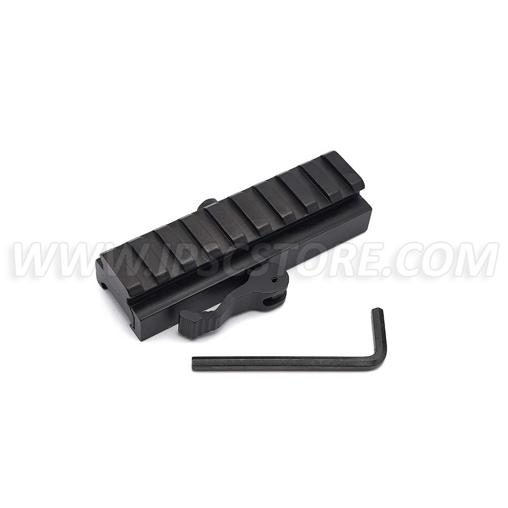 AR Flat Top 9 Slots 20mm QD Riser Base Picatinny Rail