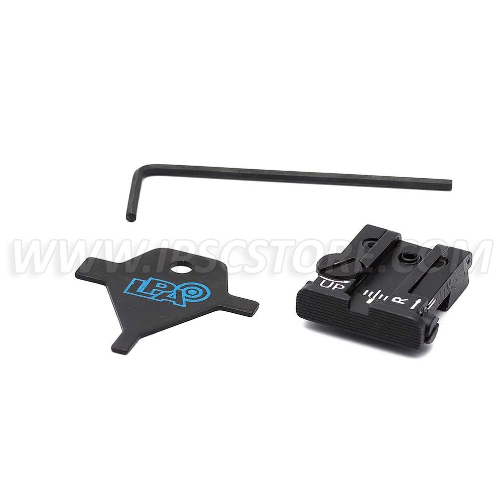 LPA TPU92BE07 Adjustable Sight Set for Beretta 92, 96, 98, M9, Stock, Brigadier , 90Two