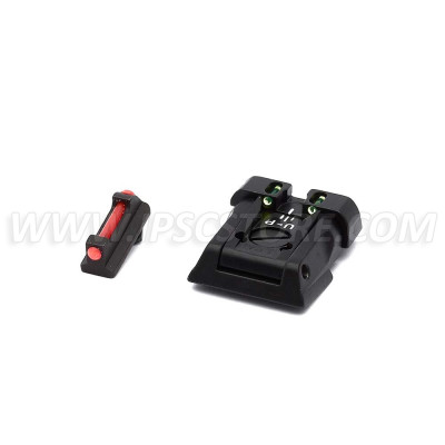 LPA SPF13WA Adjustable Sight Set for Walther PPQ Q5 Match with Fiber Optic