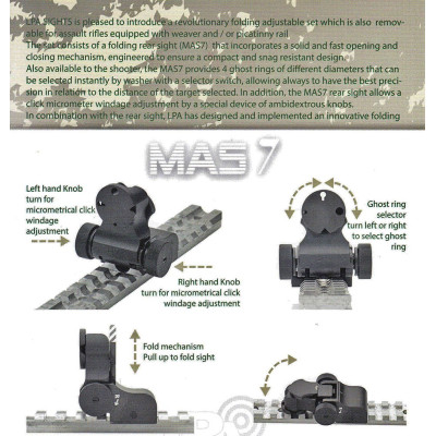 LPA MAS7 & T-MAS7 Folding Adjustable Set for Assault Rifles