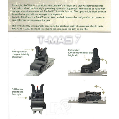 LPA MAS7 & T-MAS7 Folding Adjustable Set for Assault Rifles