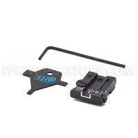 LPA TPU32GL18 Adjustable Rear Sight for GLOCK with White Periphery