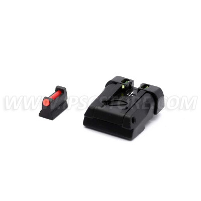 LPA SPF06CZ Adjustable Sight Set with Fiber Optic for CZ SP01 SHADOW, CZ SHADOW 2