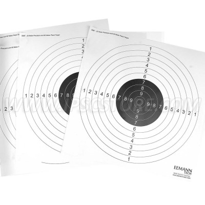 Eemann Tech ISSF 25M Precision & 50M Pistol Target 10 pcs.