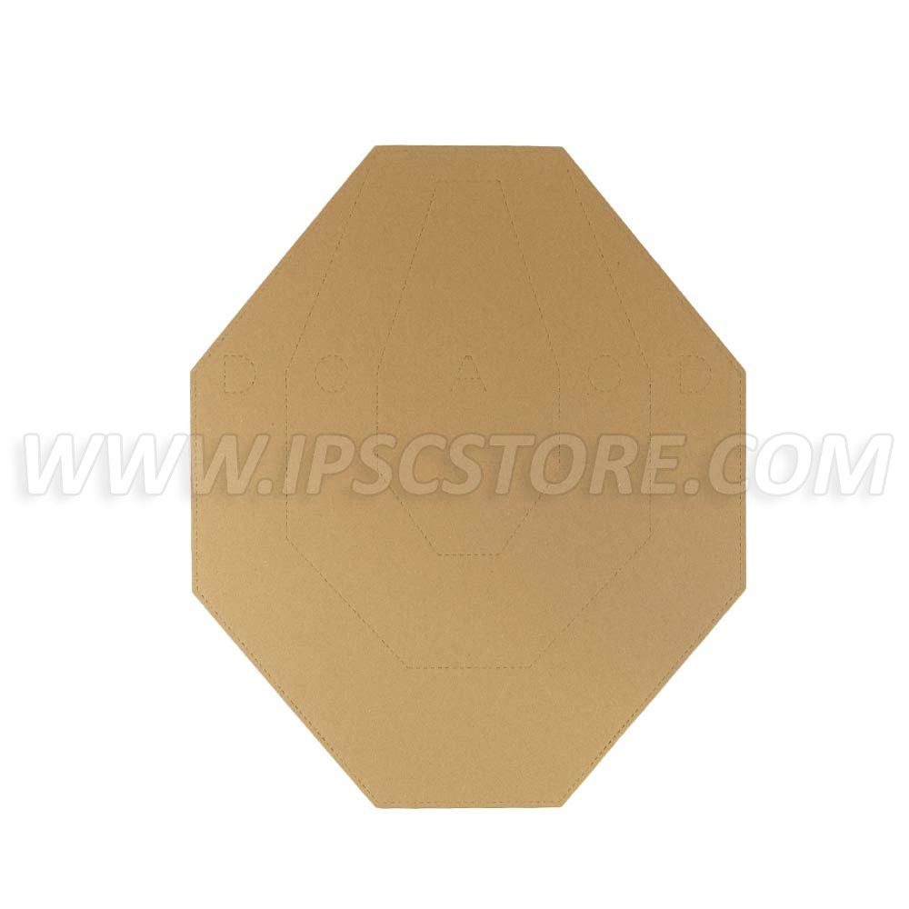 Cardboard IPSC Target TAN/WHITE 100 pcs./ Pack